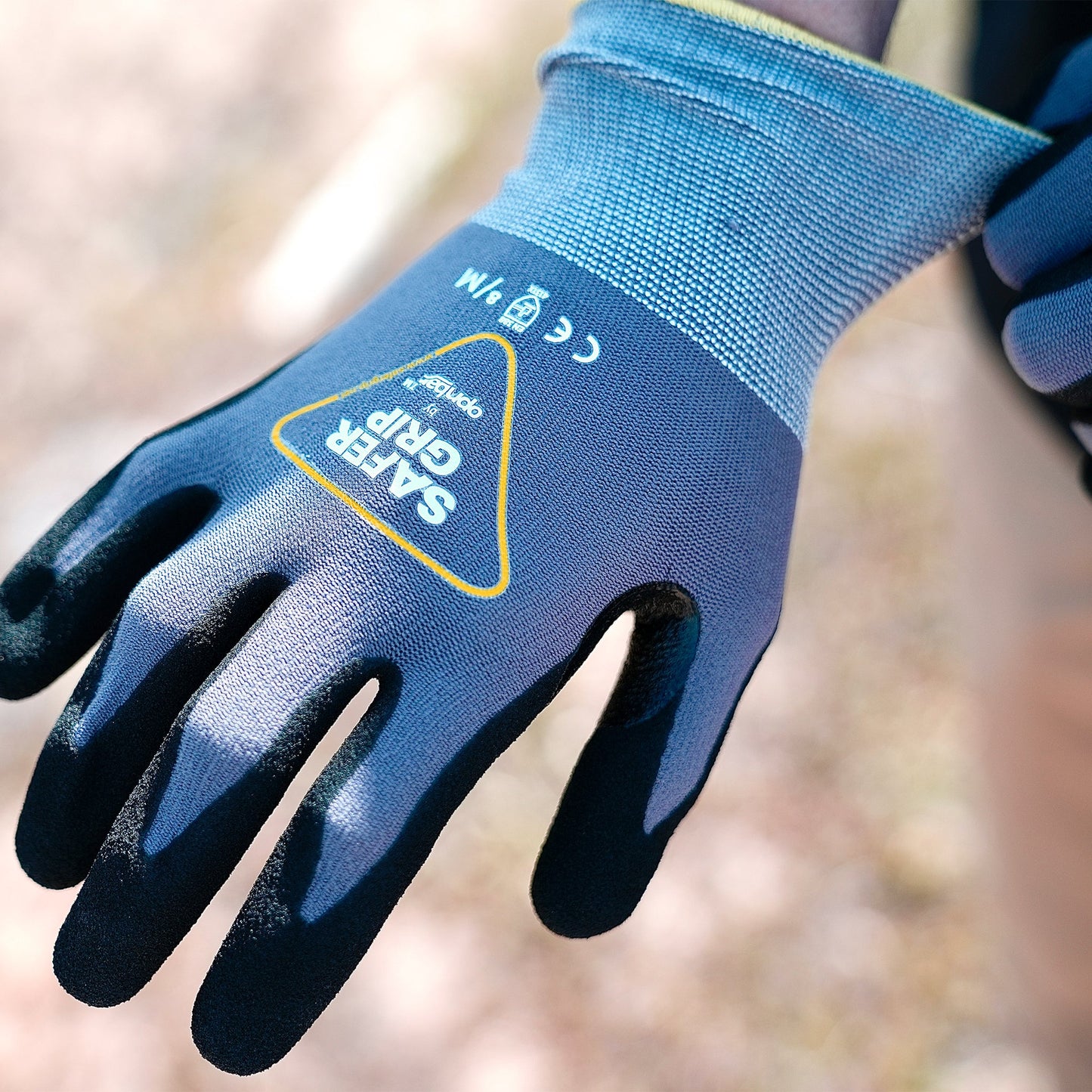 Roofing Gloves - Nitrile Coated Gloves with Touchscreen - Safer Grip by OPNBAR™ (2-Pack)