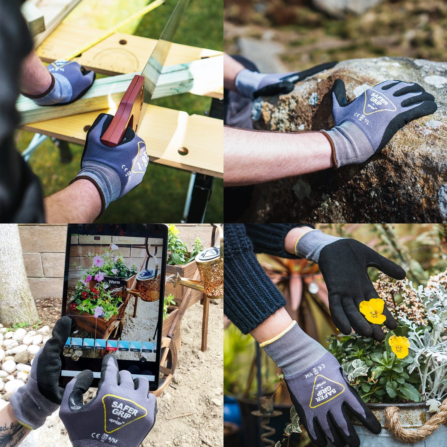 Fishing Gloves - Nitrile Coated Gloves with Touchscreen - Safer Grip by OPNBAR™ (2-Pack)