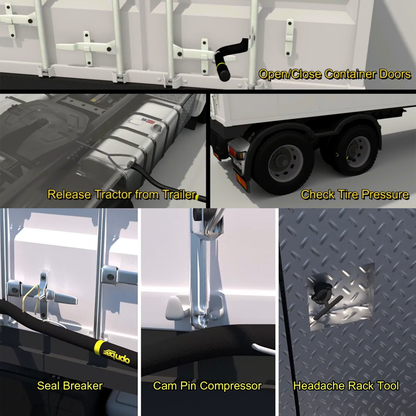 *LIMITED 3 in 1 VERSION* OPNBar Version 3 Large & Deep Mouth Leverage Bar for Shipping Container Doors - With 5th Wheel Release - Made in The USA by SCS International