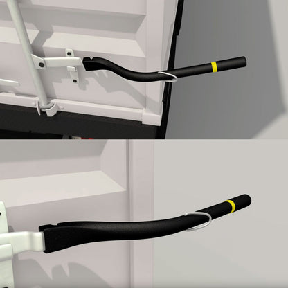 Shipping Container Leverage Bar - OPNBar Version 2 New Angle Bend with Fifth Wheel Release Hook