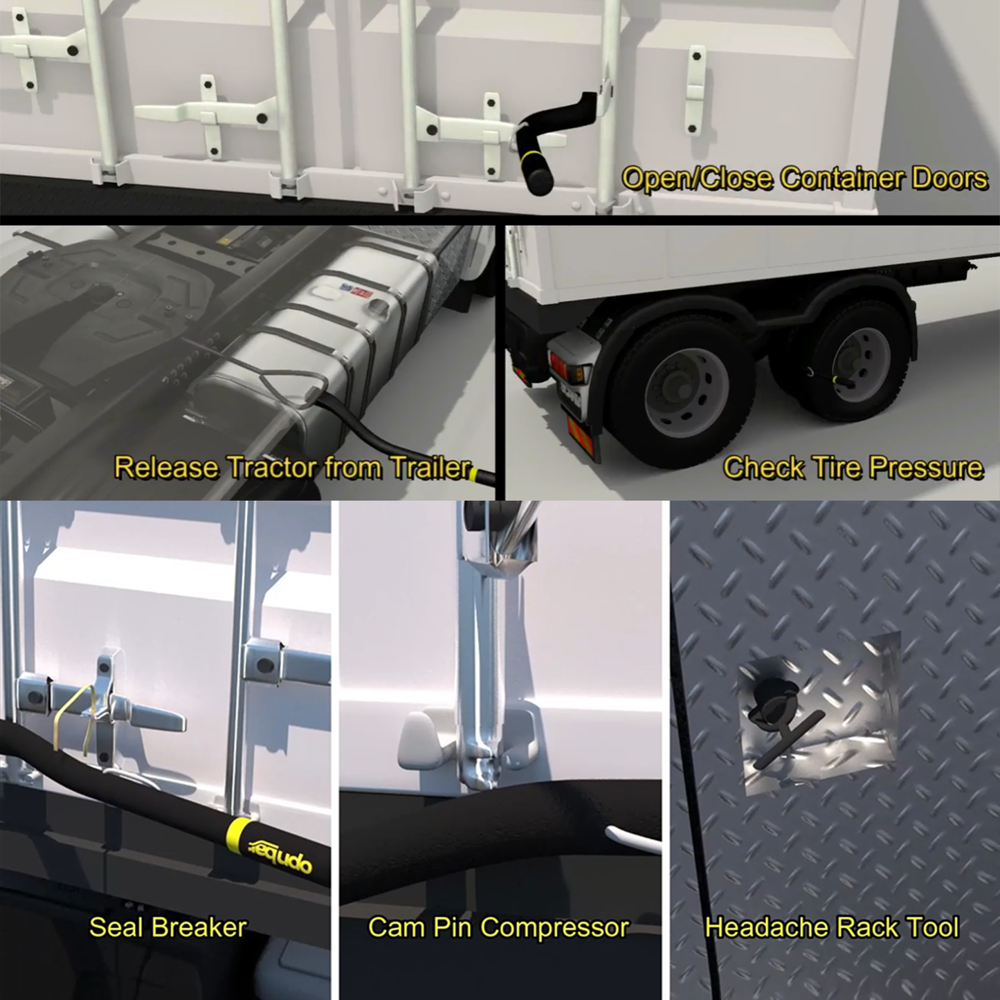 Opnbar Safety Tool - 3 Trucker Tools in 1: Leverage Bar， Tire